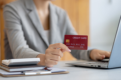 Customer preparing a protected online payment